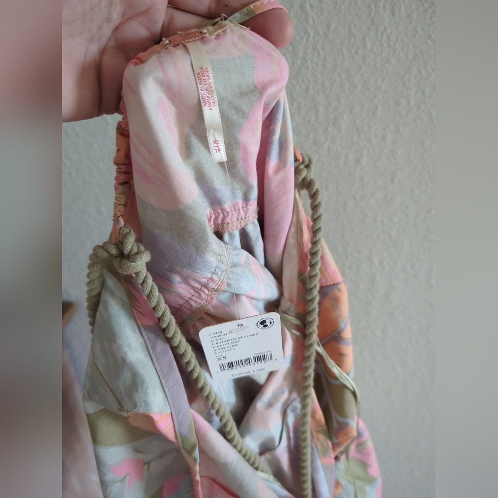 Free People Deserted Island Mini Dress Rainforest Combo Xsmall,smal Summer Beach - Picture 9 of 14